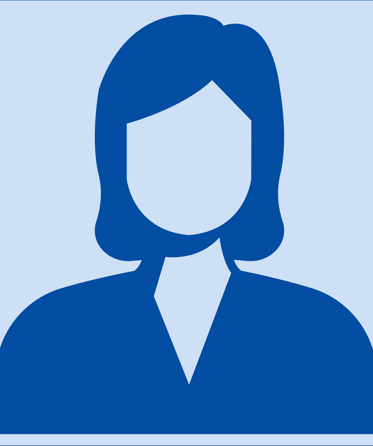Eine simple weibliche Figur in blau