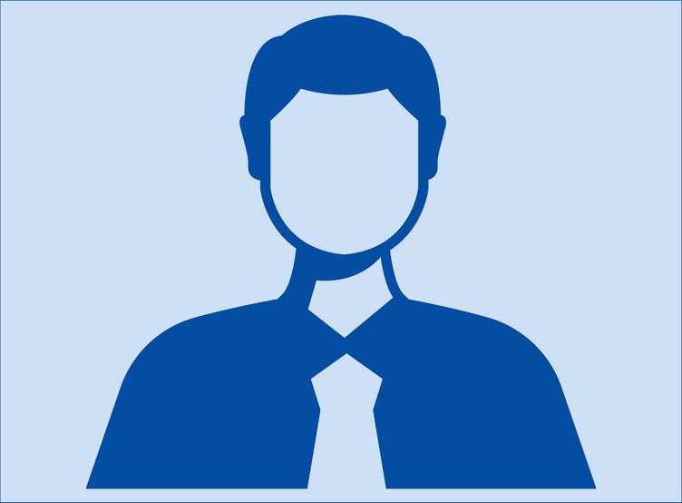 Eine simple männliche Figur in blau