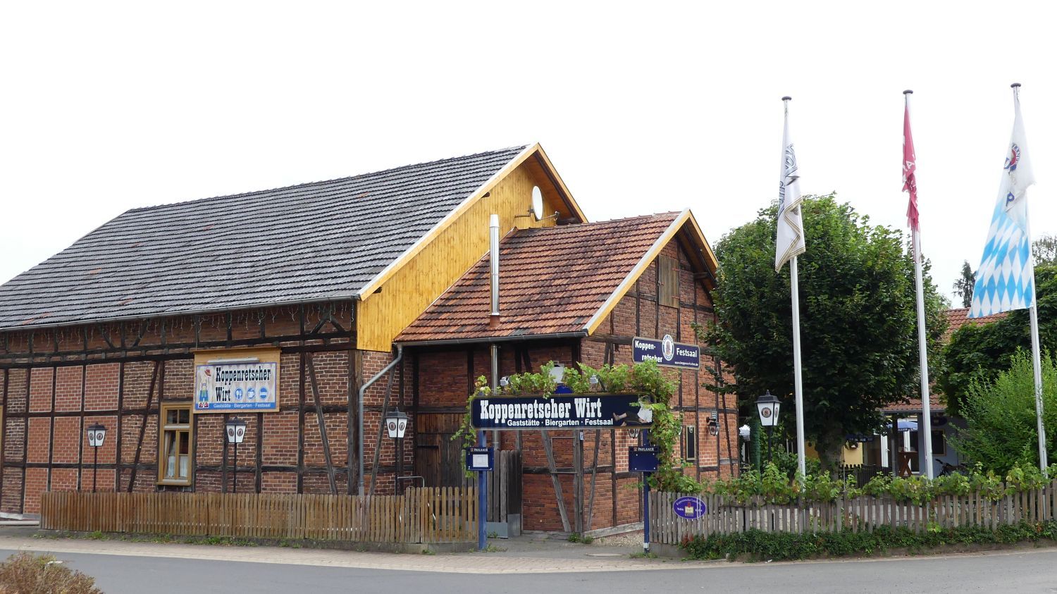 Blick auf das Fachwerkhaus vom Koppenretscher Wirt in Wega.