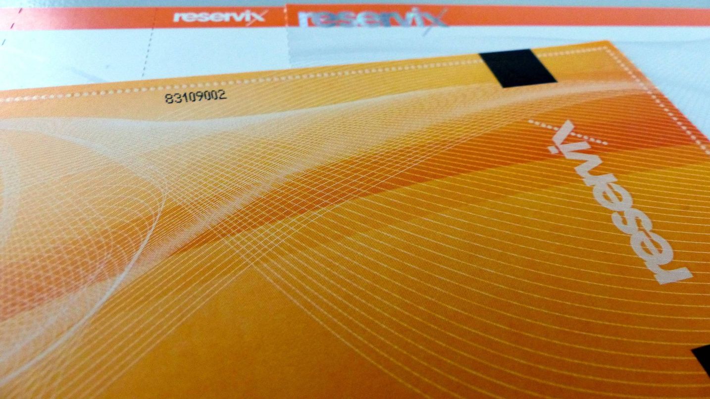 Blick auf ein Reservix-Ticket für Veranstaltungen
