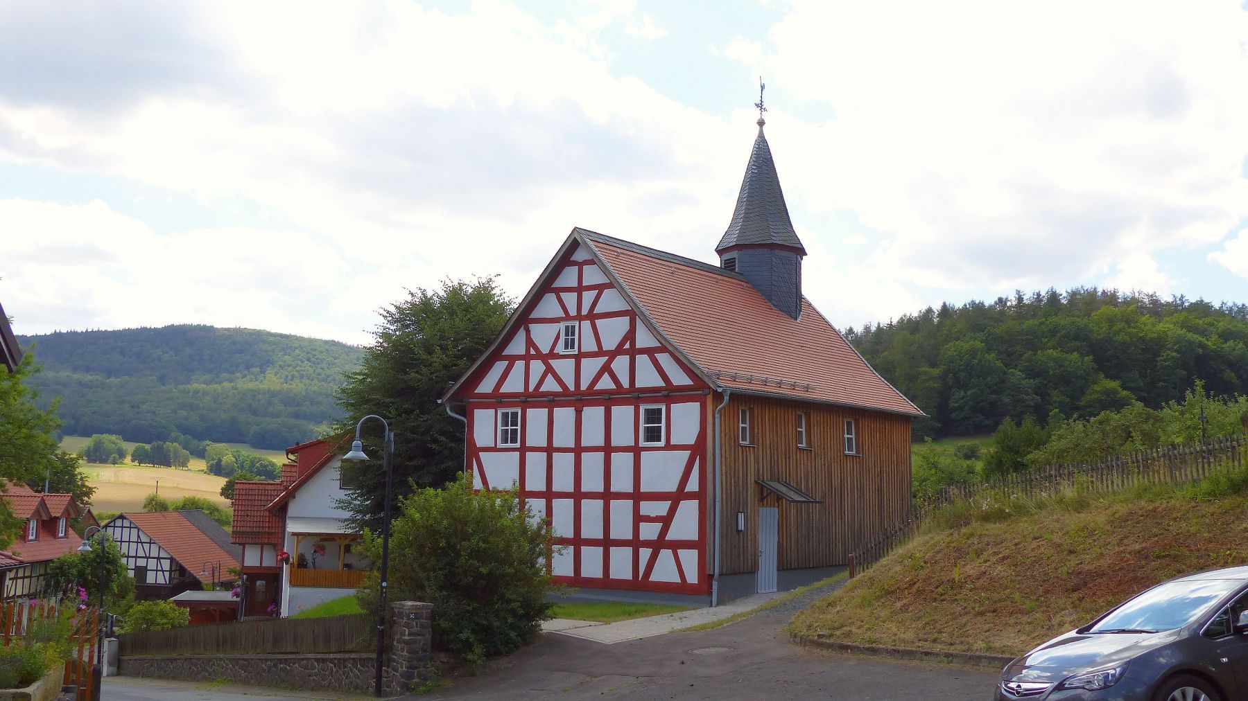 Blick auf die Kirche in Bergfreiheit