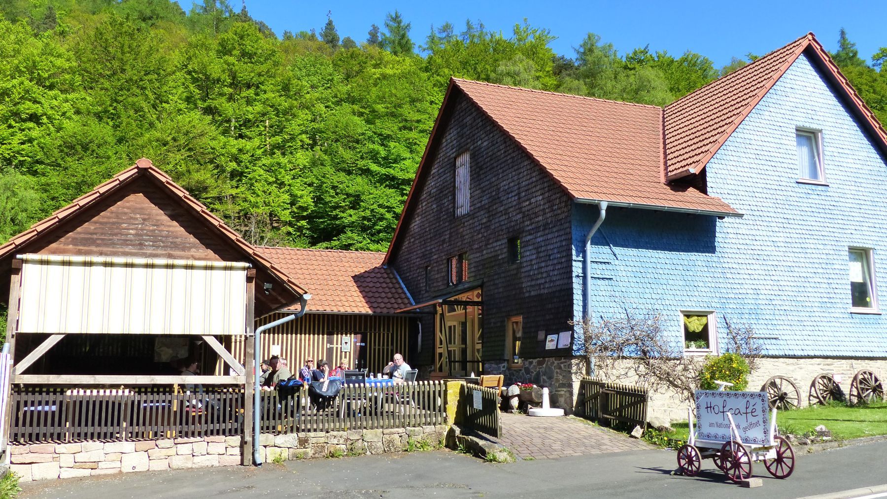 Blick auf das Haus vom Hofcafe in Frebershausen