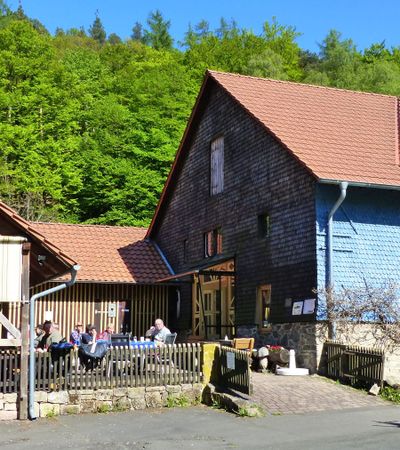 Blick auf das Haus vom Hofcafe in Frebershausen
