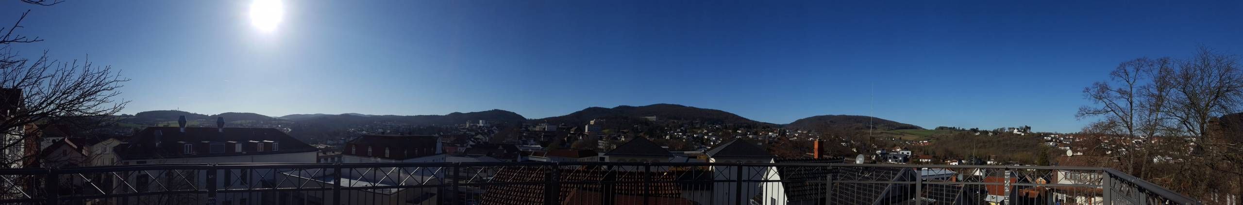 Panoramabild mit Blick auf Bad Wildungen
