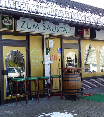 Außenaufnahme der Gastronomie "Zum Saustall" im Bad Wildunger Stadtteil Reinhardshausen