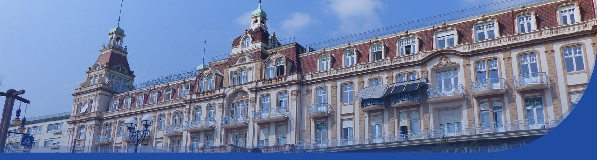 Blick auf die oberen Etagen des Fürstenhofs in Bad Wildungen