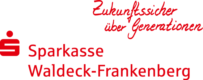 Ein rotes S mit einem Punkt oben drüber. Rechts daneben der Schriftzug 