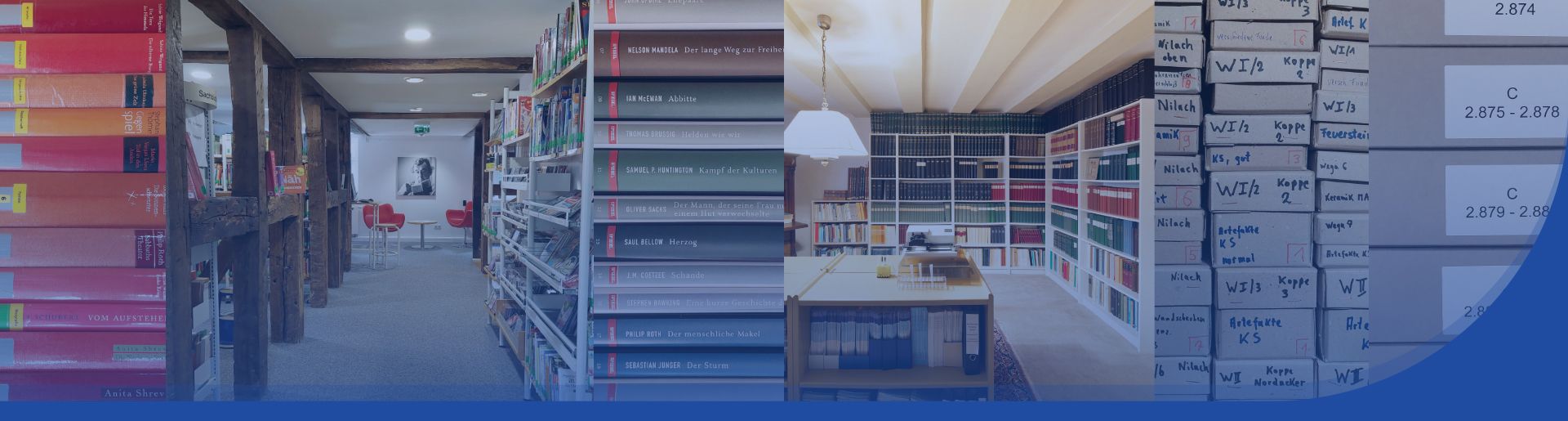 Eine Zusammenstellung aus Bildern aus der Stadt-Bücherei