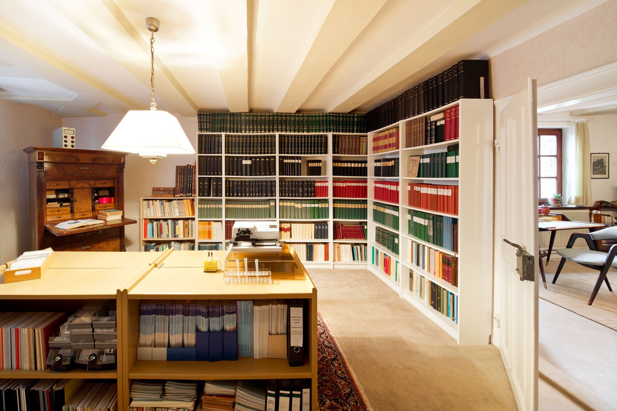 Innen Aufnahme der Balneologischen Bibliothek der Rudolf Lorenz Stiftung in Bad Wildungen.
