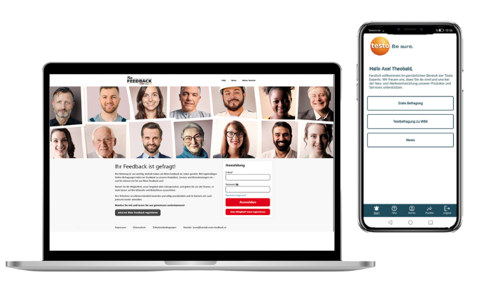 Online-Panel auf unterschiedlichen Devices.