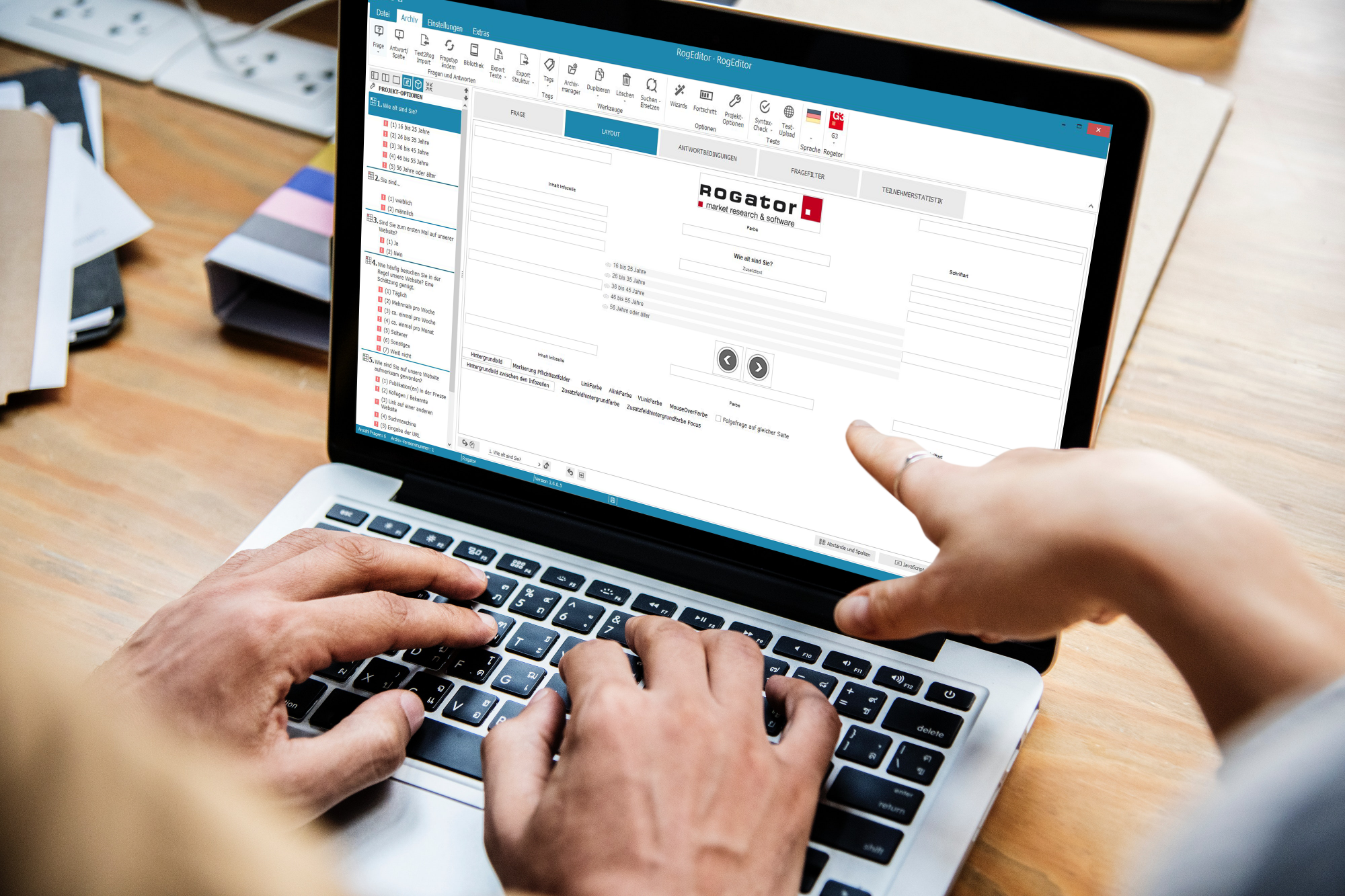 Editor Layout Rogator Sonderprogrammierung