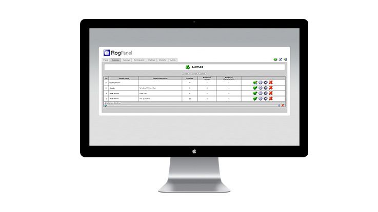 Beispiel von der Panelsoftware RogPanel auf dem Desktop