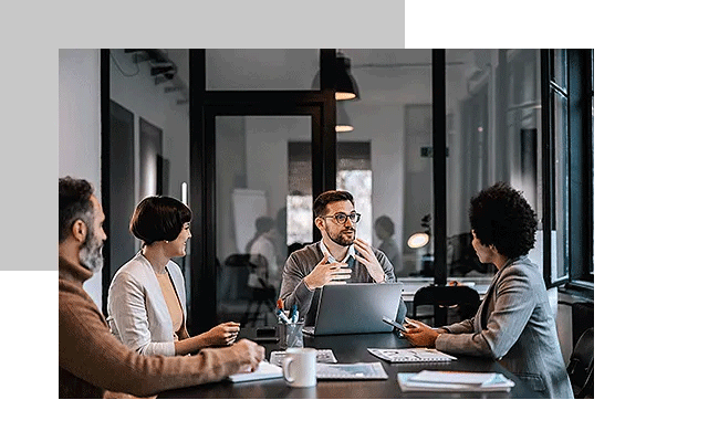 A group is planning a new concept and product test in the office.