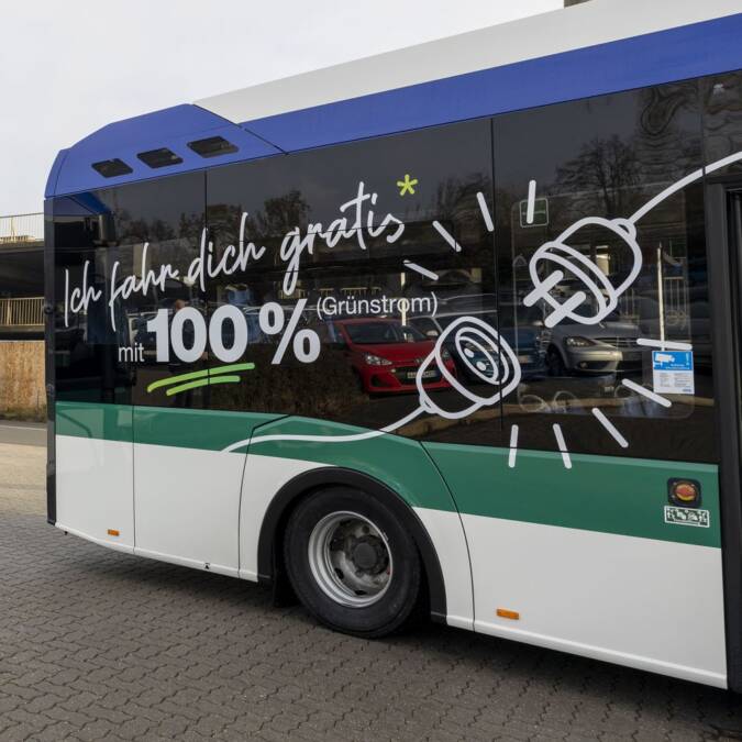 Erlanger Stadtbus mit 100% grünem Strom