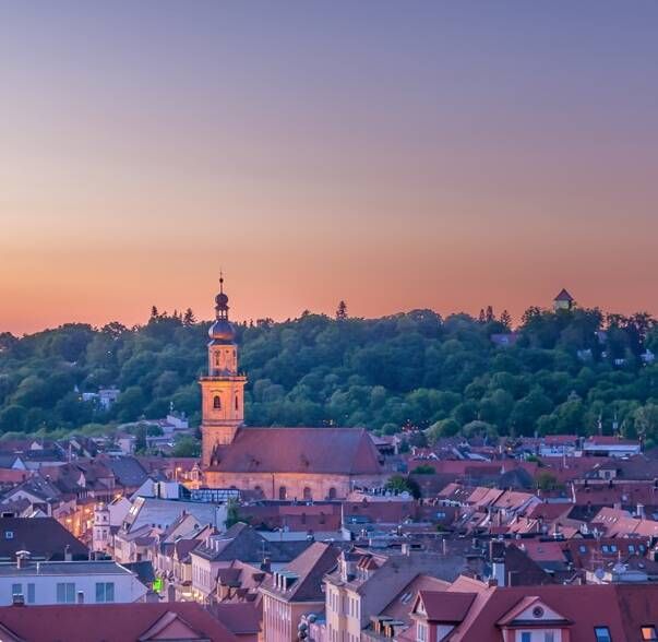 Erlangen im Abendlicht