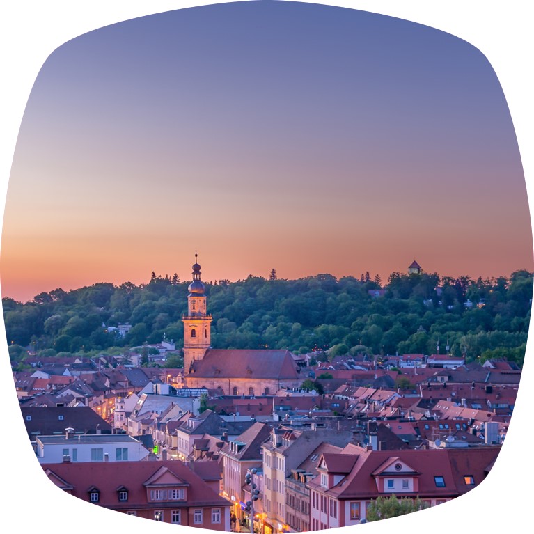 Erlangen im Abendlicht