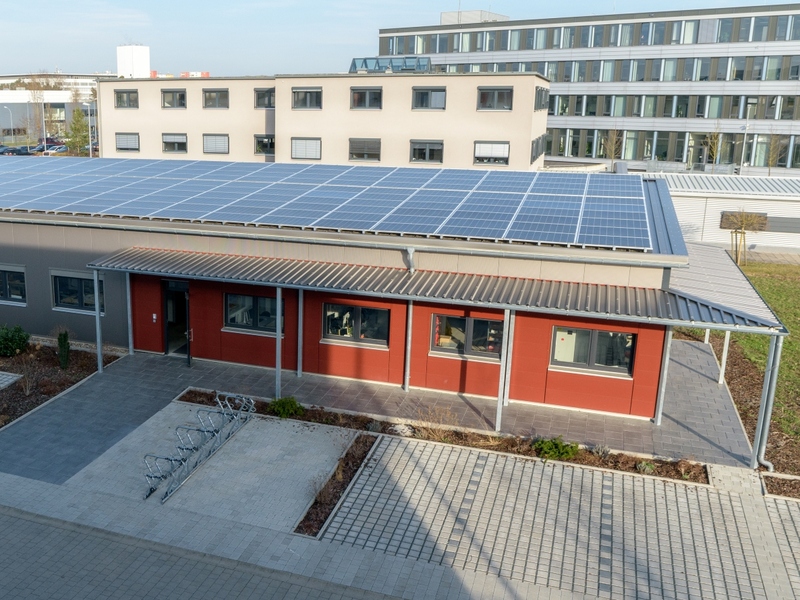 Firmengebäude Intego von oben.