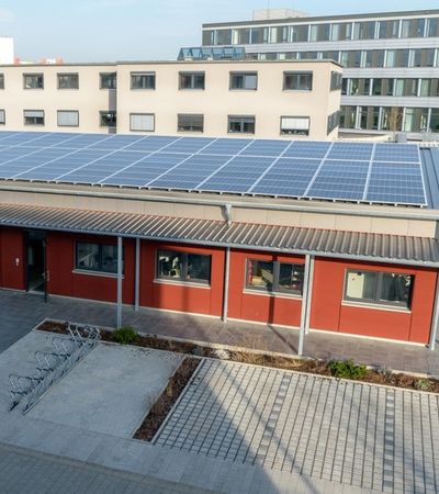 Firmengebäude Intego von oben.