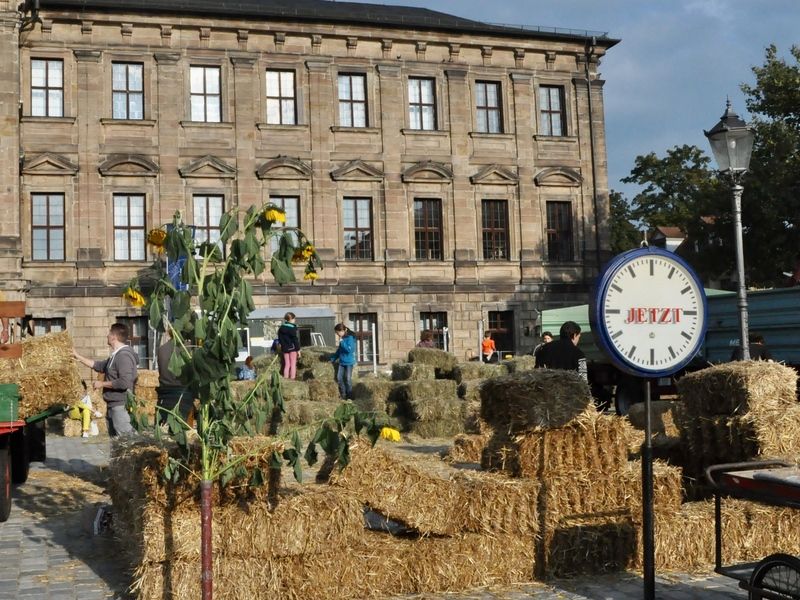 Strohballen auf dem Nachhaltigkeitstag