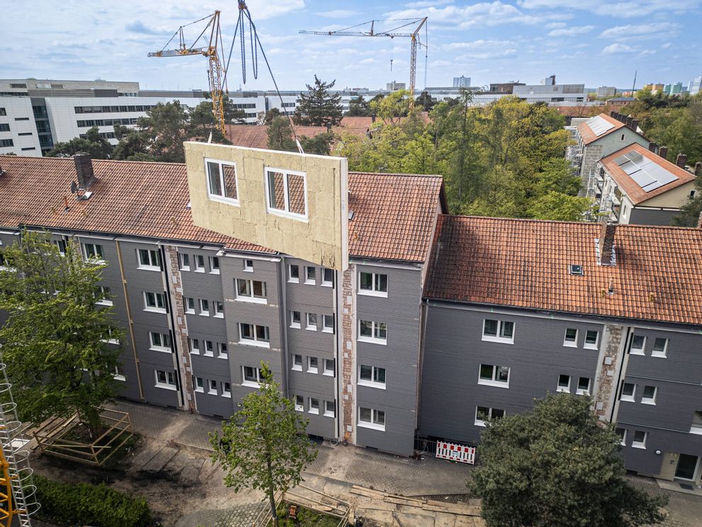 Foto für Niersberger zum seriellen Sanieren im April 2024 in Erlangen.