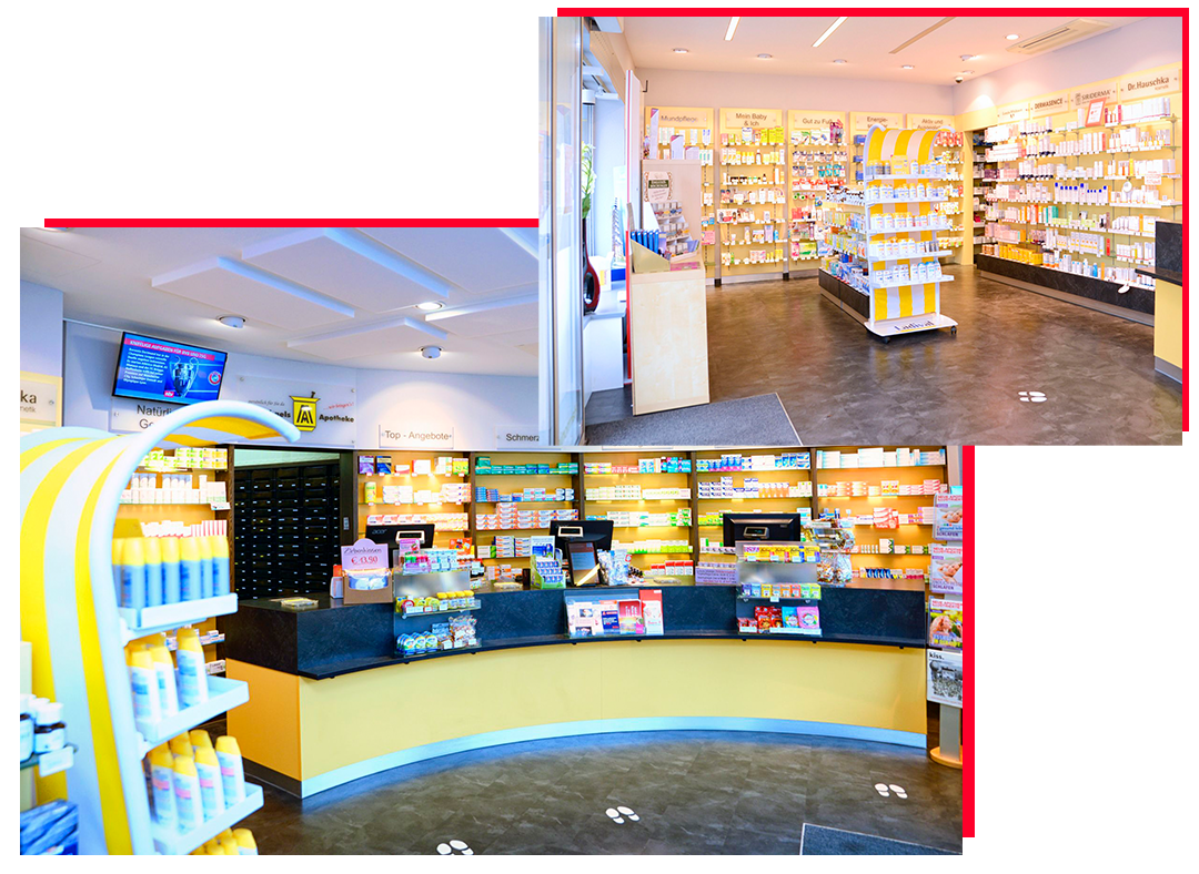 Innenansicht der St. Michaels Apotheke.