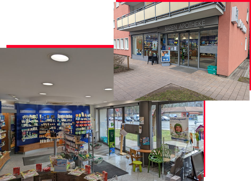 Innenansicht der Bären Apotheke Erlangen.
