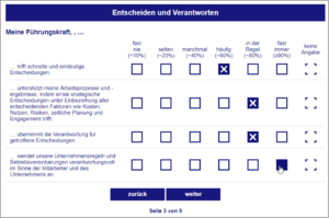Führungkräftefeedback in einer Bank Entscheiden und Verantworten Beispiel