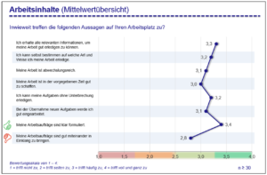 Screenshot aus einem Fragebogen zur Gefährdungsbeurteilung