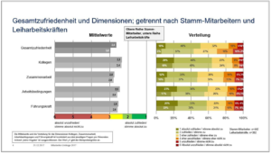 Screenshot Item Gesamtzufriedenheit aus hybrider Mitarbeiterbefragung