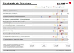 Case Study Screenshot 360-Grad-Feedback Diagramm mit Formen