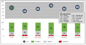 Internationale Kundenbefragung Net Promoter Score Säulendiagramm