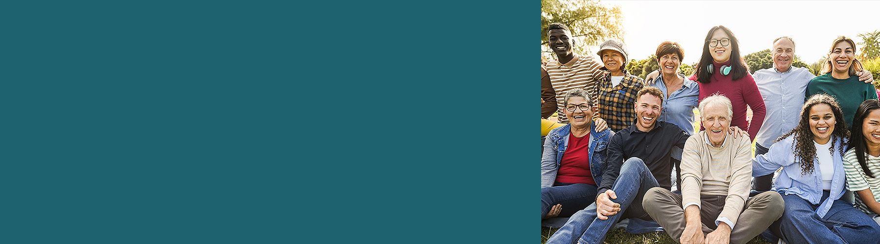 Auf dem Bild sind elf unterschiedliche Menschen unterschiedlichen Alters und Herkunft zu sehen.