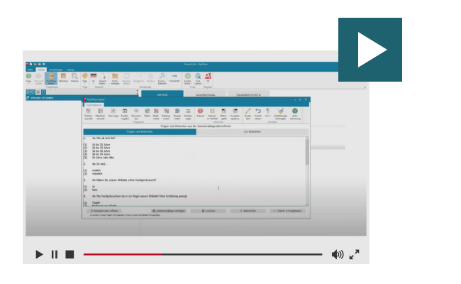 How-to Video zur Fragebogen-Erstellung mit G3plus