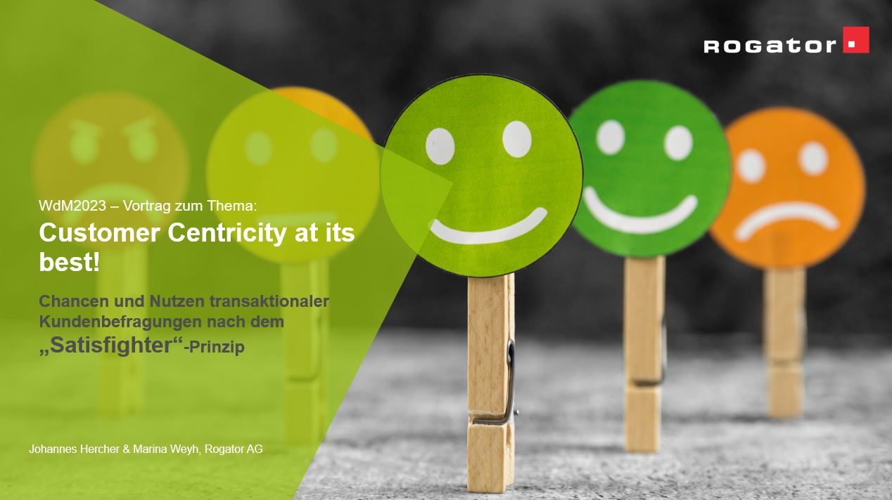 Vortrag Customer Centricity at its best! NPS - Satisfighter-Prinzip