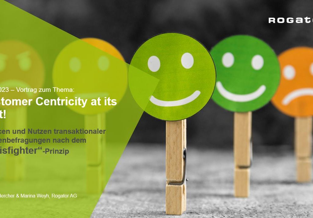 Vortrag Customer Centricity at its best! NPS - Satisfighter-Prinzip