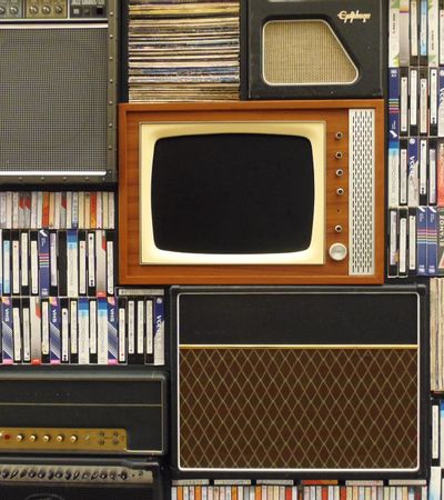 Retro-Gegenstände Panelaufbau