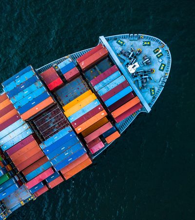 360-Grad-Feedback Containerschiff