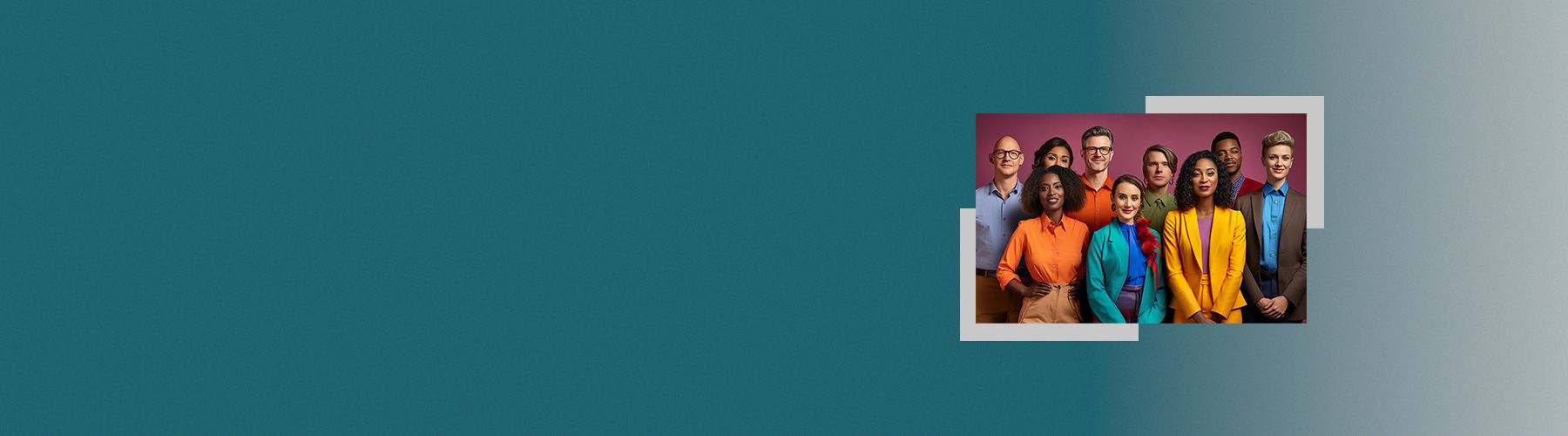 Gleichstellung als gelebter Unternehmensalltag: Menschen unterschiedlicher Hautfarben schauen in die Kamera.