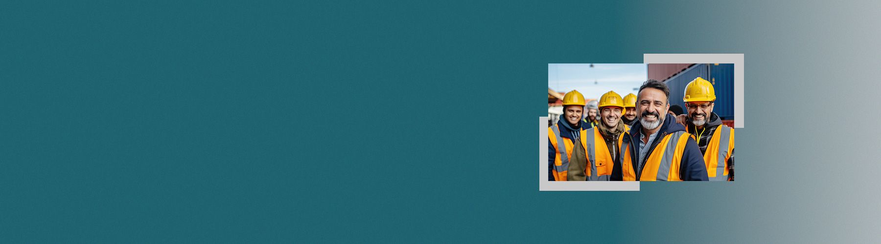 Eine Mitarbeiterbefragung in der Industrie wird bei einer Gruppe von Bauarbeitern durchgeführt.