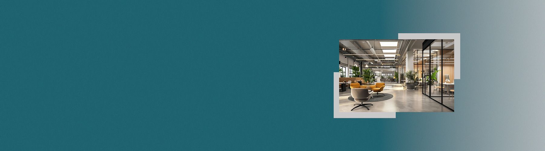 Auf dem Bild ist ist ein leeres Büro abgebildet, welches nach dem Motto moderne Arbeitswelten eingerichtet wurde.