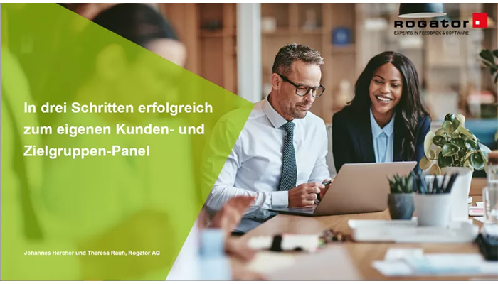 Die Vorschau zeigt ein Video der Rogator AG über die Vorgehensweise bei einer Panelbefragung.