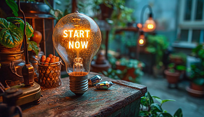 Auf einer Glühbirne steht 