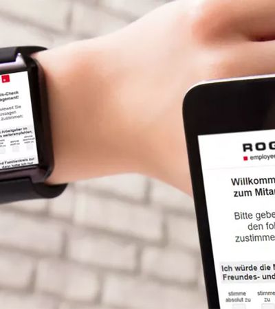 Puls-Befragungen können ganz einfach an jeglichen mobilen Endgeräten, zum Beispiel der Smartwatch oder dem Handy, durchgeführt werden.