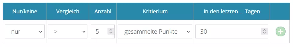 5 gesammelte Punkte in 30 Tagen