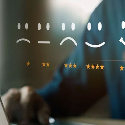 Der CSAT-Score kann auf einer einfachen Skala ermittelt werden, im Bild mit 1 bis 5 Sternen.