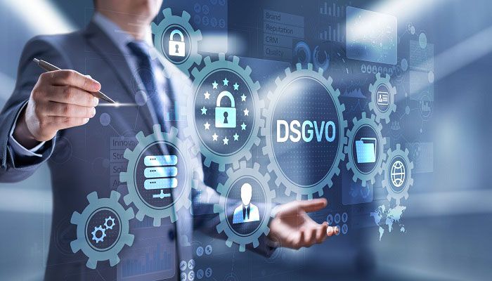 DSGVO, GDPR General data protection regulation european law cyber security personal information privacy concept on virtual screen.