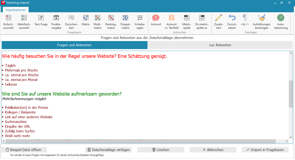 Text2Rog Autoerkennung Aktiviert