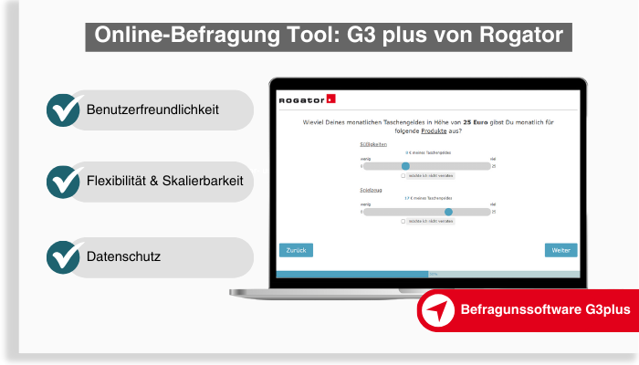 Tool zur Durchführung einer Online Befragung von Rogator Beispiel