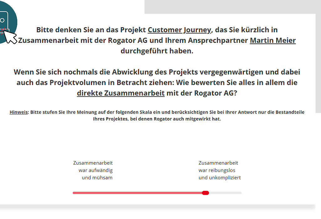 CES Demo-Item Bewertung Zusammenarbeit