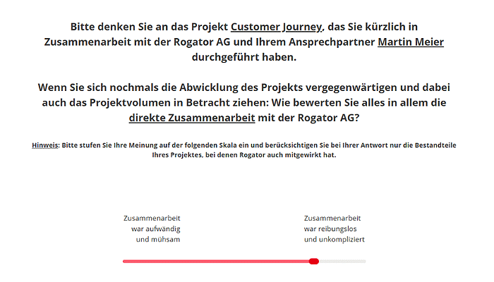 CES Demo-Item Bewertung Zusammenarbeit